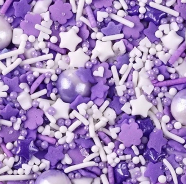 Sugar Pearl Sprinkles Sugar Ball Cake Decoration Baking Candy 60g PurplePearlCandyMix